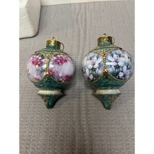 Two Bradford editions 1998 porcelain hummingbird ornament